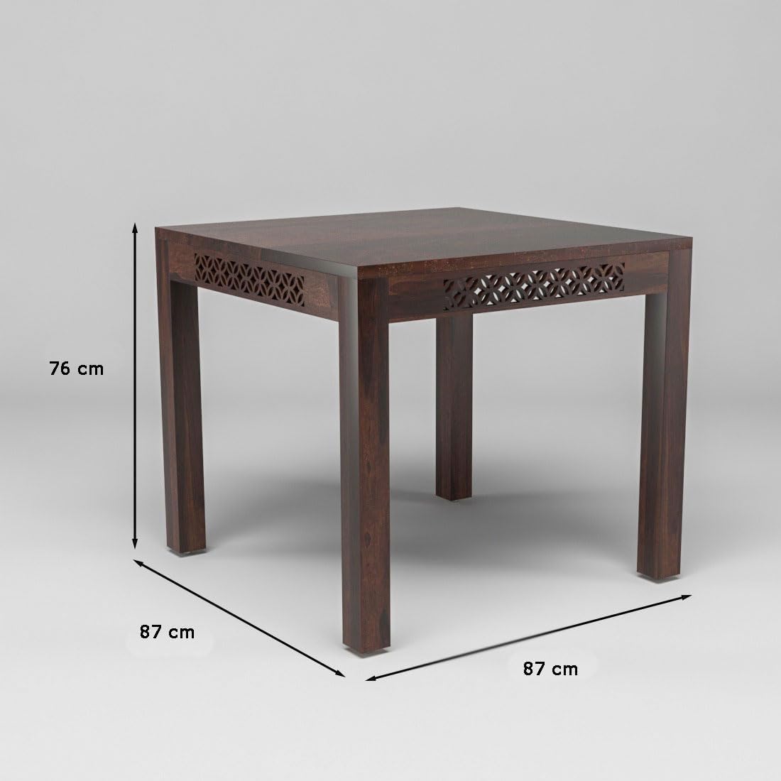 Premium Sheesham Wood Dining Table (34x34) with 4 Chairs |4 Seater Dining Set | Wooden Dining Table with Chair | Dining Room Furniture