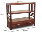 Sheesham Wooden Mahogany Finish Console Table/Kitchen Rack/Book Shelves