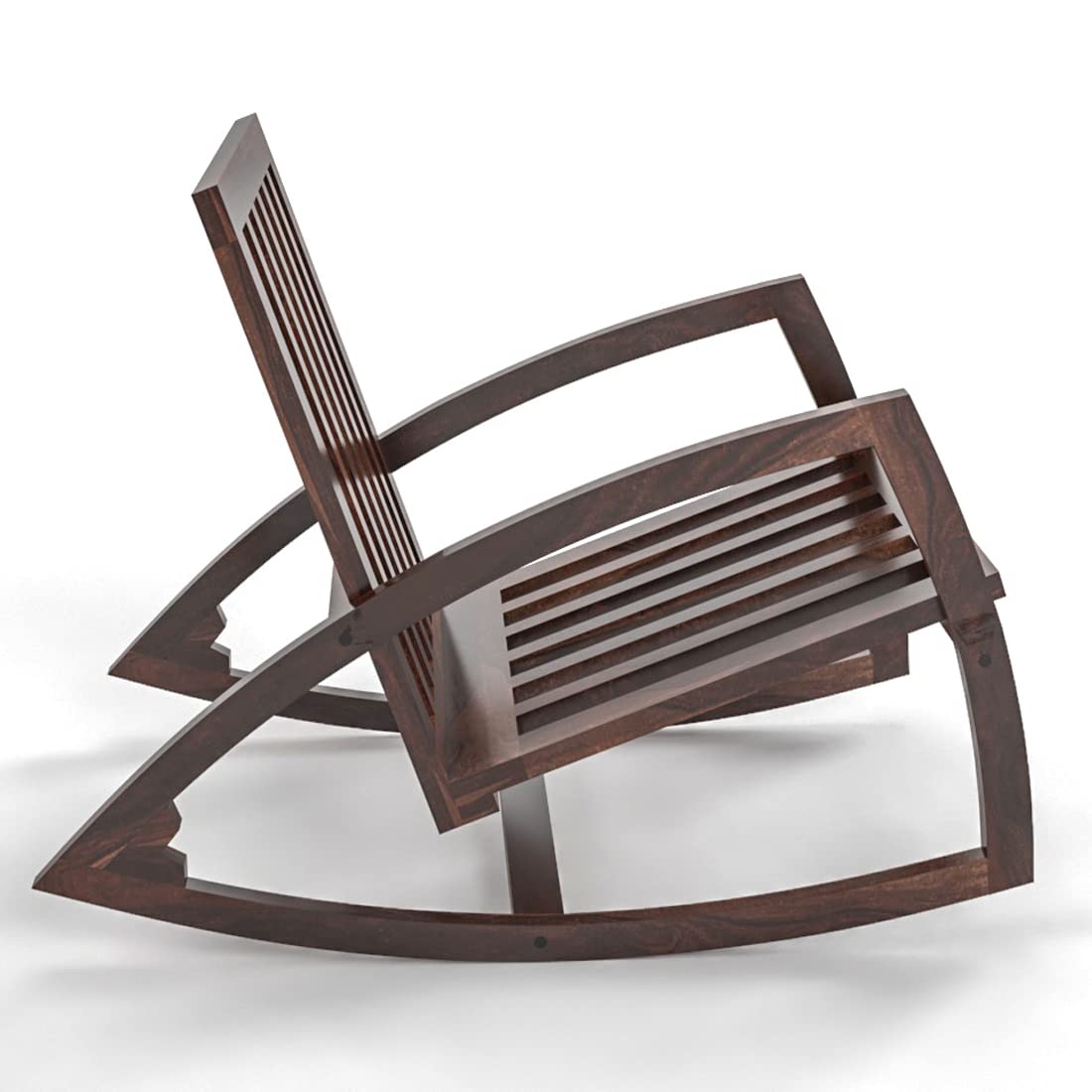 Sheesham Wood Walnut Finish Rocking Chair
