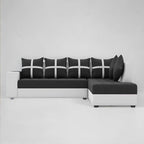 6 Seater L Shape Corner Sofa for Living Room | 6 Seater L Shape Sofa (Right Facing) with 6 Small Pillow | Sofa for Home & Office Furniture