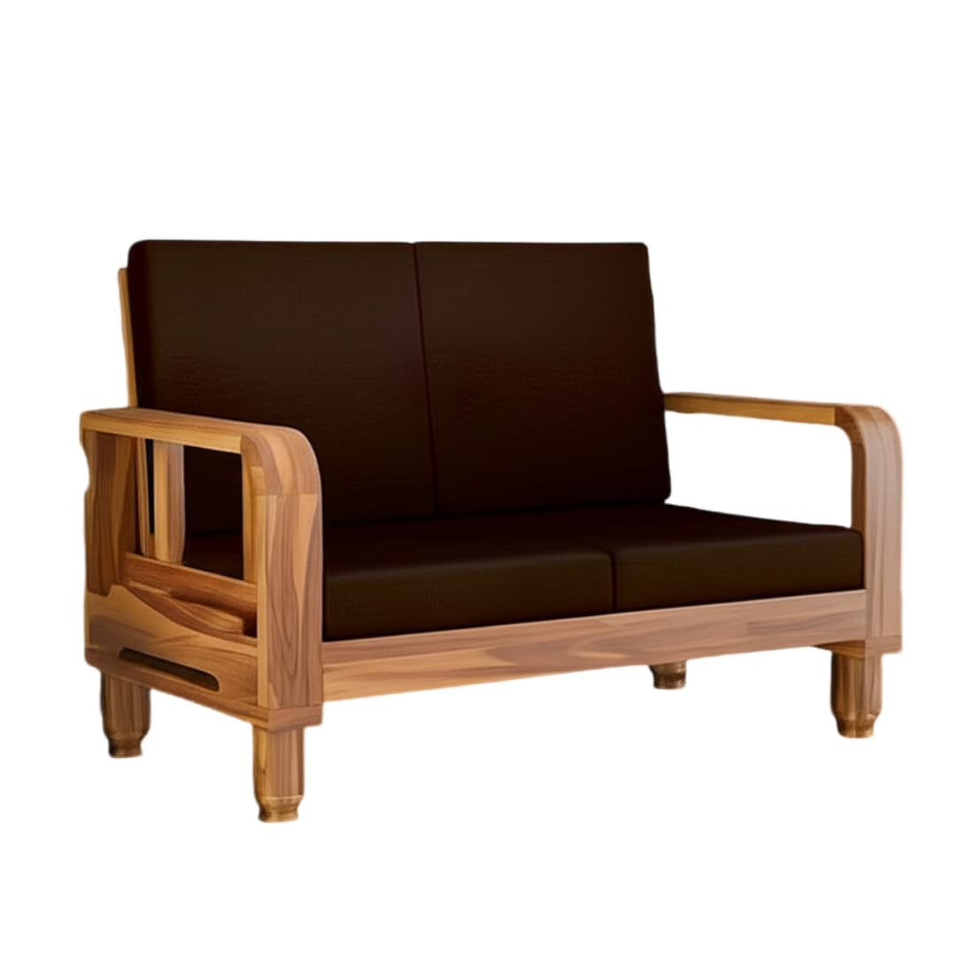 Solid Wood 6 Seater Wooden Sofa Set for Living Room Furniture 6 Seater 3+2+1 Fabric Sofa Set with Center Table