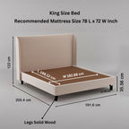Modern Home Furniture | King Size Bed | Bed for Bedroom, Living Room | Best Furniture for Home | Bed Without Storage | Mattress not Included