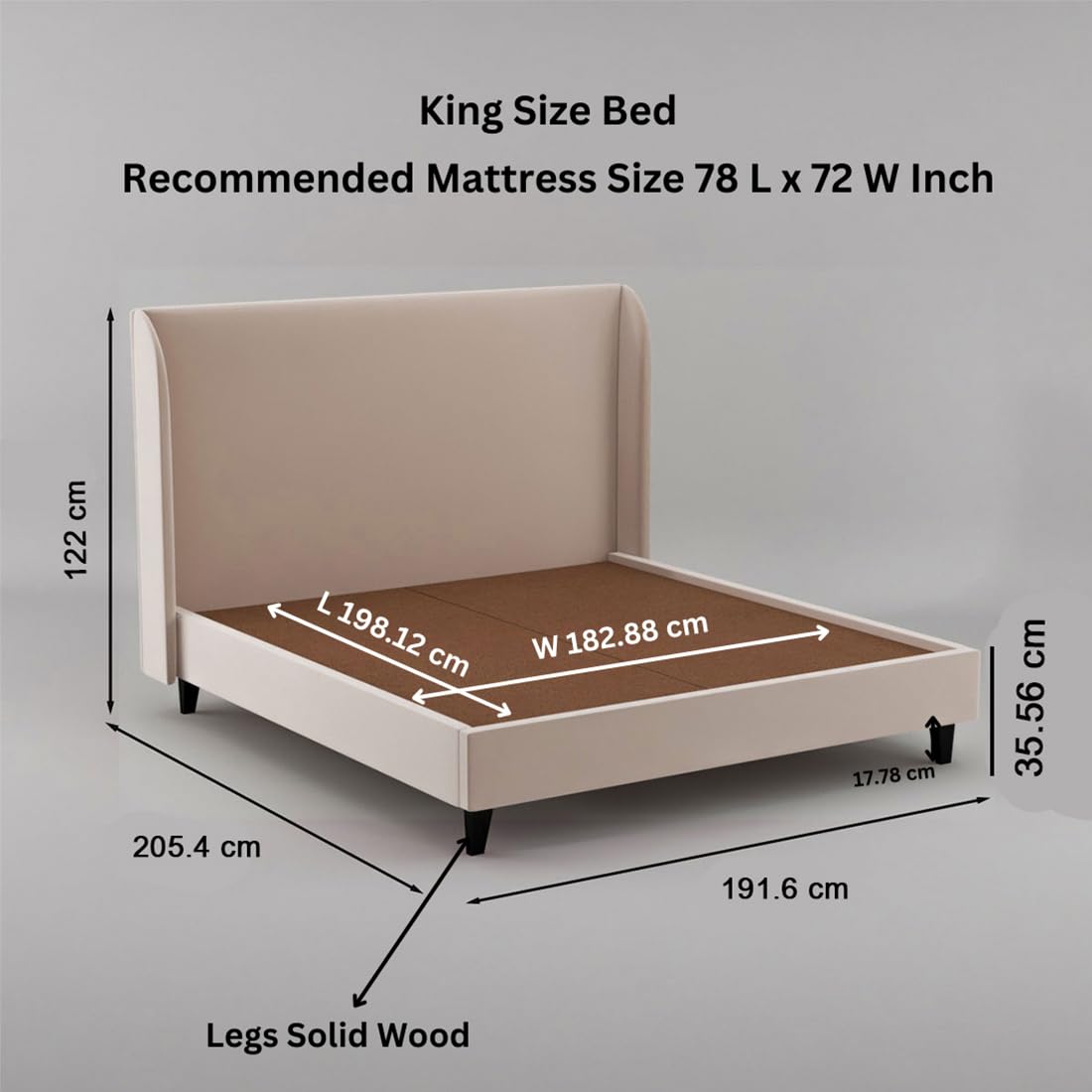 Modern Home Furniture | King Size Bed | Bed for Bedroom, Living Room | Best Furniture for Home | Bed Without Storage | Mattress not Included