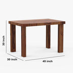 Solid Wood Dining Table with 4 Chairs | 4 Seater Dining Set | Wooden Dining Table with Chair - Dining Room Furniture