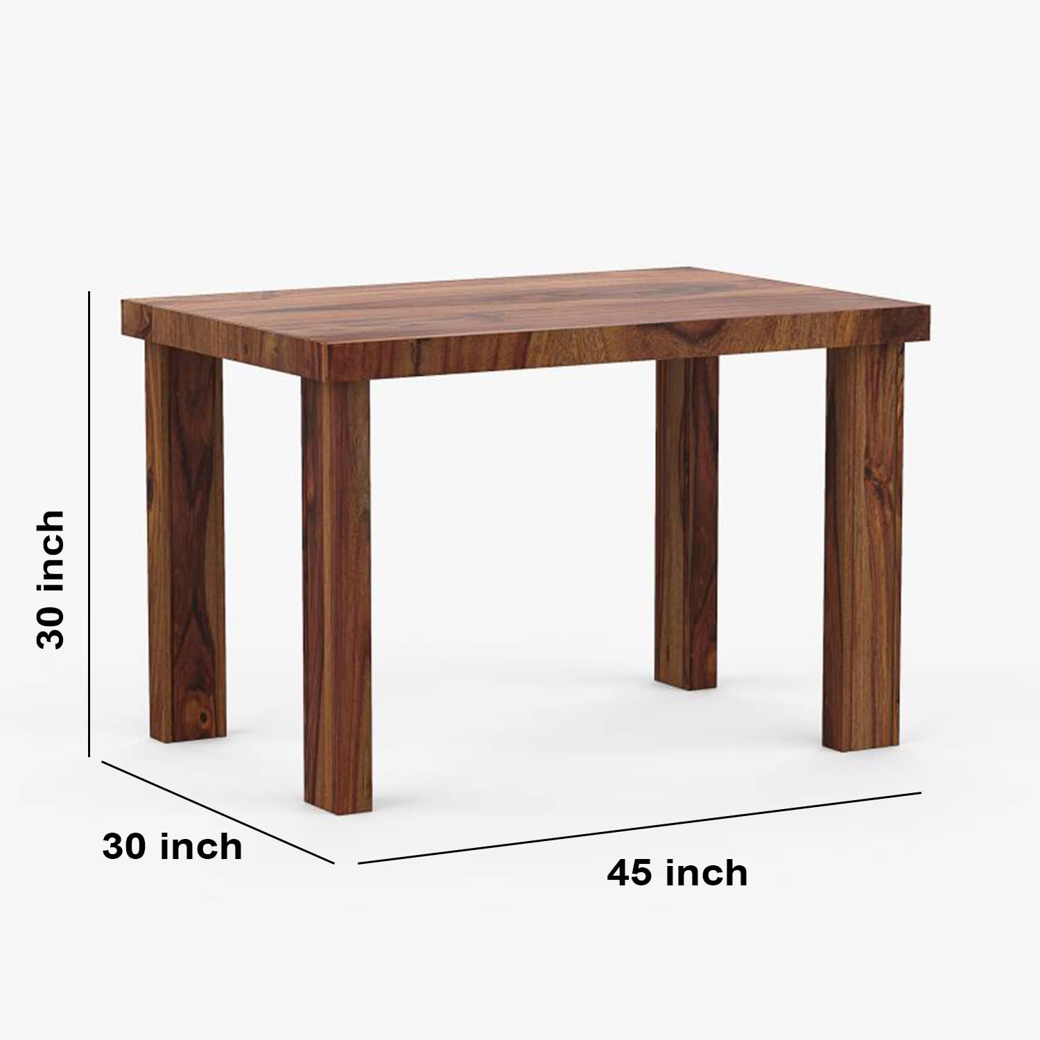 Solid Wood Dining Table with 4 Chairs | 4 Seater Dining Set | Wooden Dining Table with Chair - Dining Room Furniture