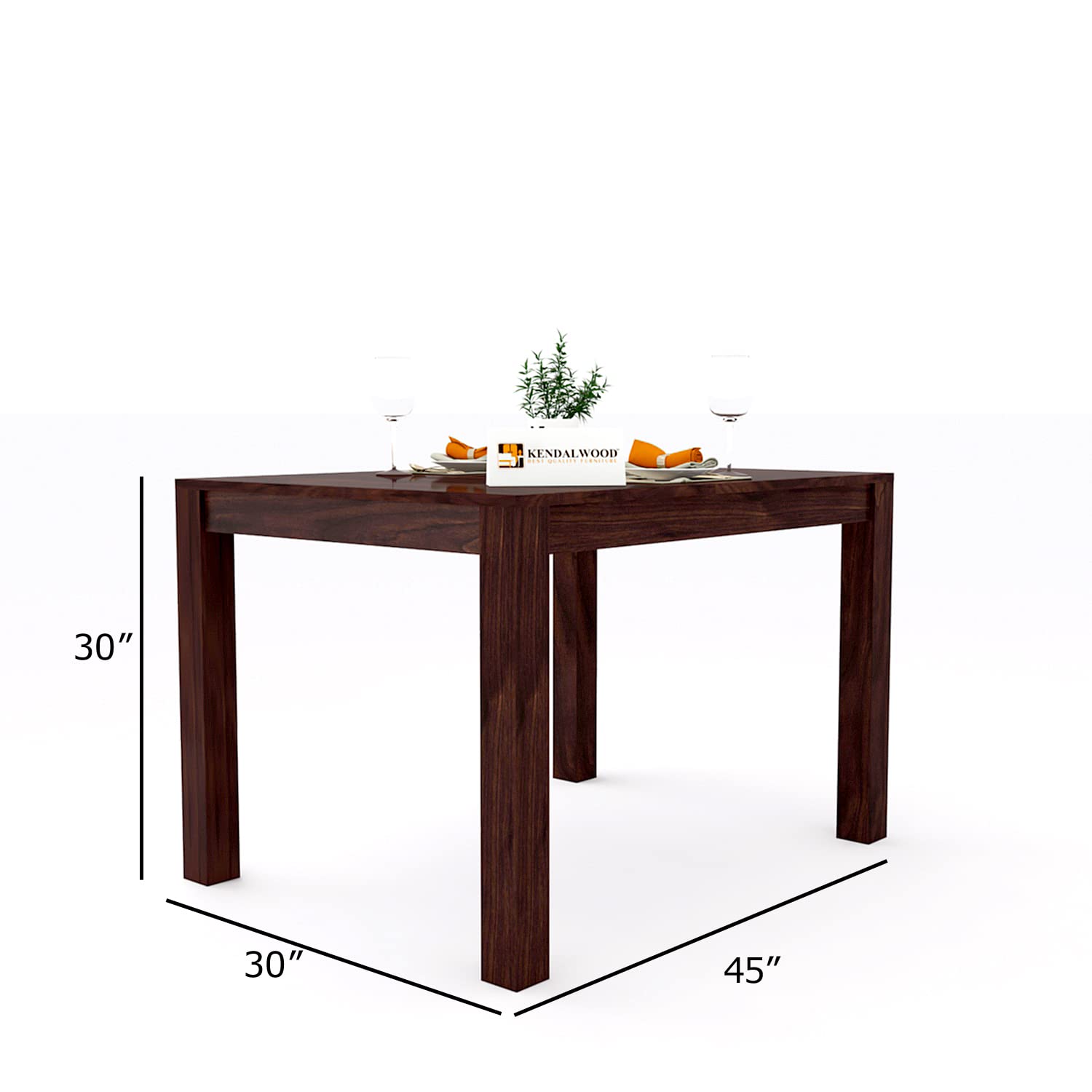 Sheesham Wood Dining Table (45x30 Inch) with 4 Chairs | Wooden Dining Table with Chair - Dining Room Furniture