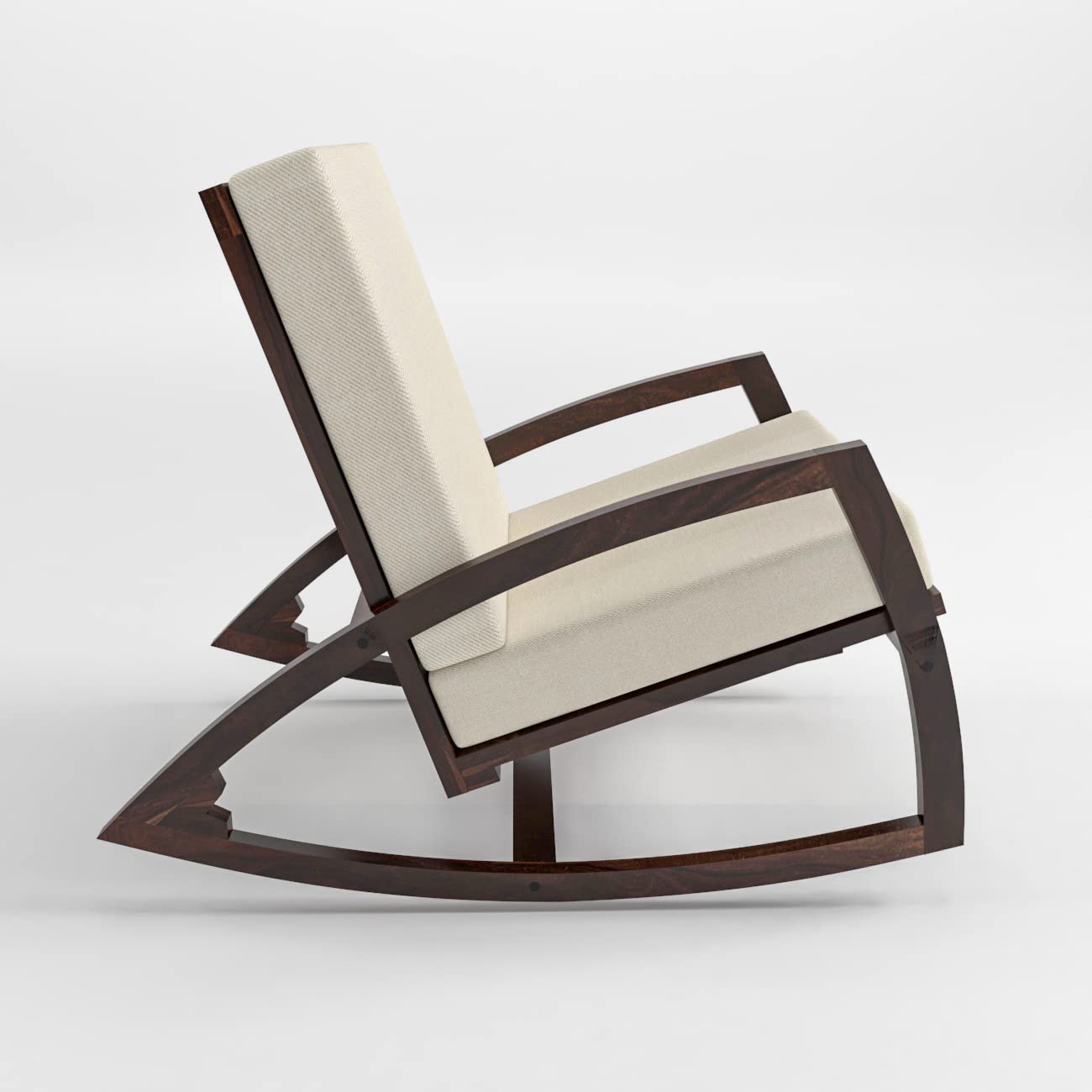 KendalWood Furniture Sheesham Wood Rocking Chair for Adults, Wooden Rocking Chair, Walnut Finish