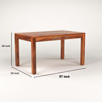 Sheesham Wood Dining Table(57x35) with 4 Chairs & 1 Bench | 6 Seater Dining Set | Wooden Dining Table with Chair - Dining Room Furniture