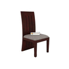 Sheesham Wood Dining Table with Chairs & Chusion | Dining Room Furniture (4 Seater, Mahogany Finish + Cushion)