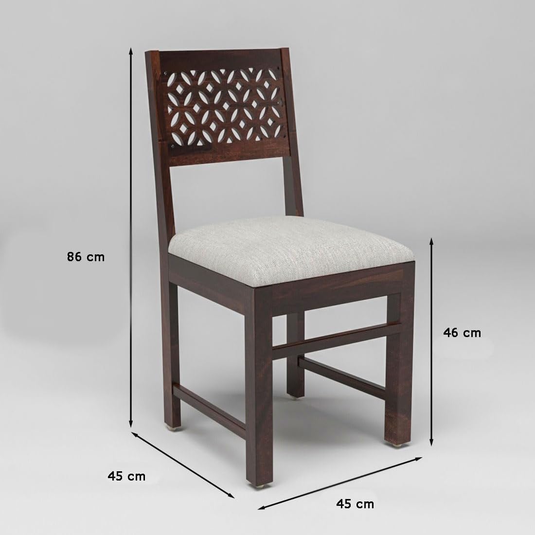 Sheesham Wood CNC Cutting Dining Table with 4 Chairs, | 4 Seater Dining Set