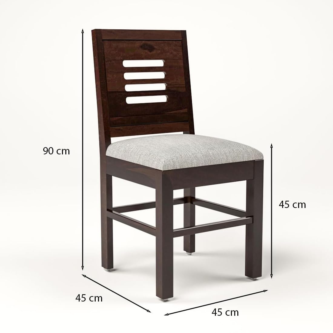 Premium Sheesham Wood Dining Table (34x34) with 4 Chairs | 4 Seater Dining Set | Wooden Dining Table with Chair | Dining Room Furniture