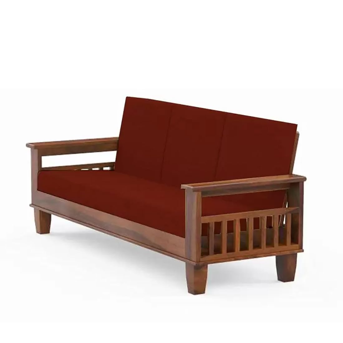 Solid Sheesham Wood Sofa Set | 5 Seater Wooden Sofa Set | 3+1+1 Sofa | Sofa Set