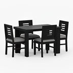 Solid Wood Dining Table with 4 Chairs | 4 Seater Dining Set | Wooden Dining Table with Chair - Dining Room Furniture