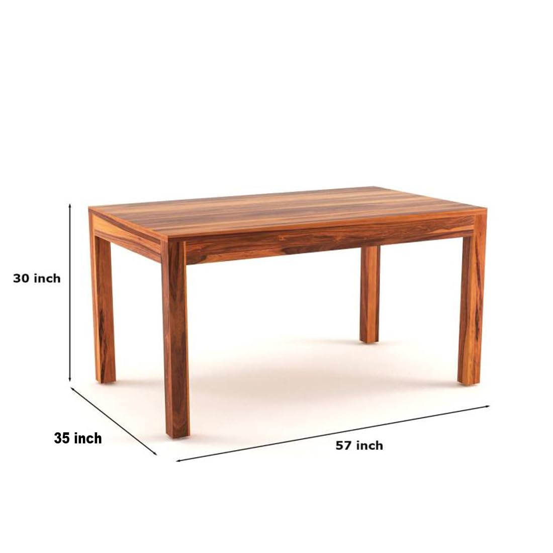 urniture Sheesham Wood Dining Table (57x35 Inch) with 6 Chairs | Wooden Dining Table with Chair | Dining Room Furniture