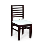 KendalWood Furniture 4 Seater Sheesham Wood Dining Table with Chairs and Cream Cushion