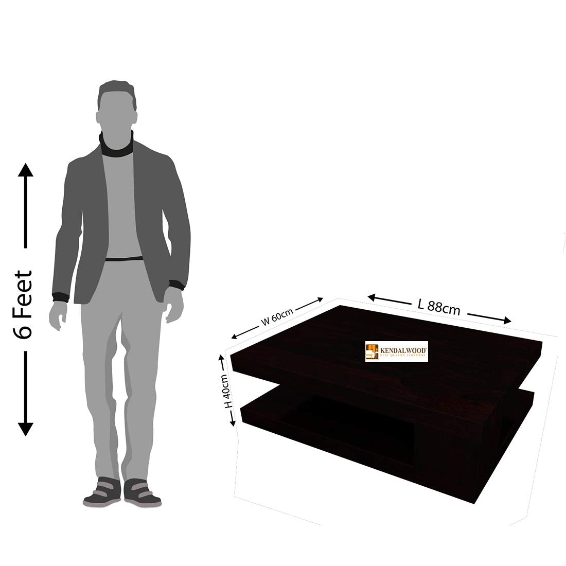 Rectangle Sheesham Wood Coffee Table for Living Room