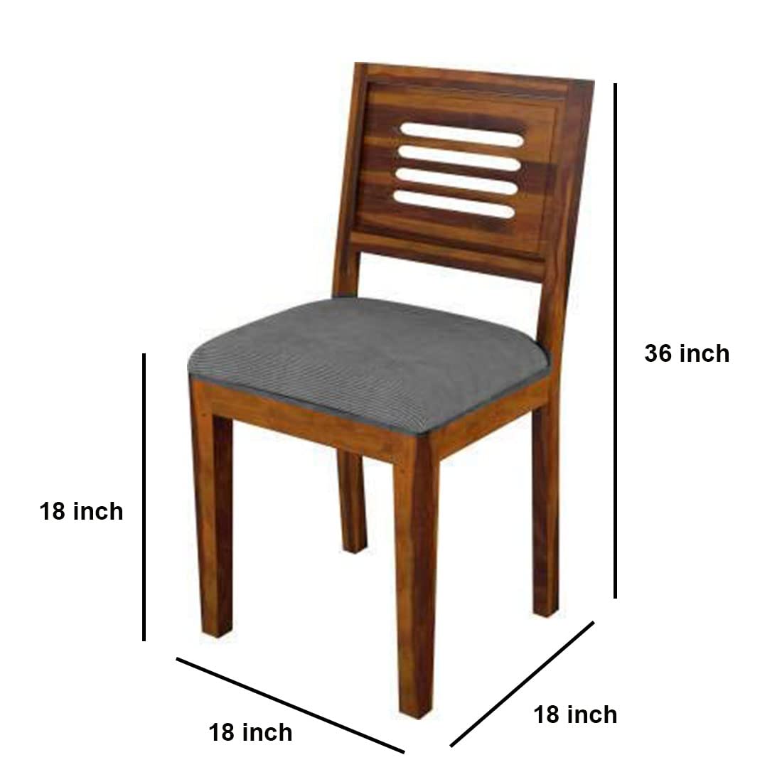 Solid Wood Dining Table with 4 Chairs | 4 Seater Dining Set | Wooden Dining Table with Chair - Dining Room Furniture