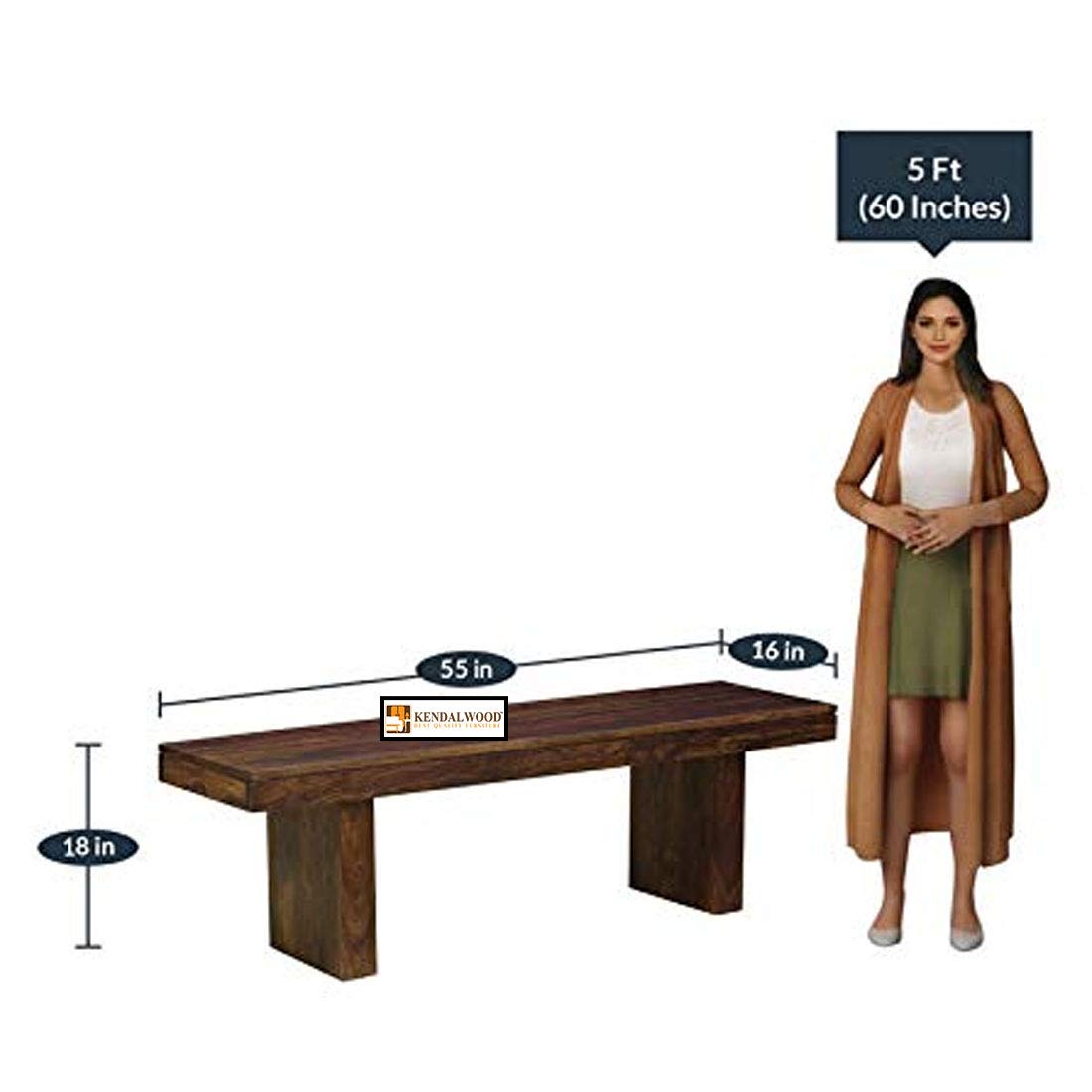 Sheesham Wood Dining Table with 6 Seater with 1 Bench|6 Seater Dining Set- Dining Room Furniture
