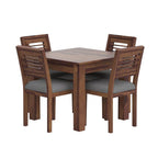 Solid Wood Dining Table with 4 Chairs | 4 Seater Dining Set | Wooden Dining Table with Chair - Dining Room Furniture