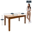 Sheesham Wood CNC Cuting Dining Table with 6 Chairs |6 Seater Dining Set- Dining Room Furniture