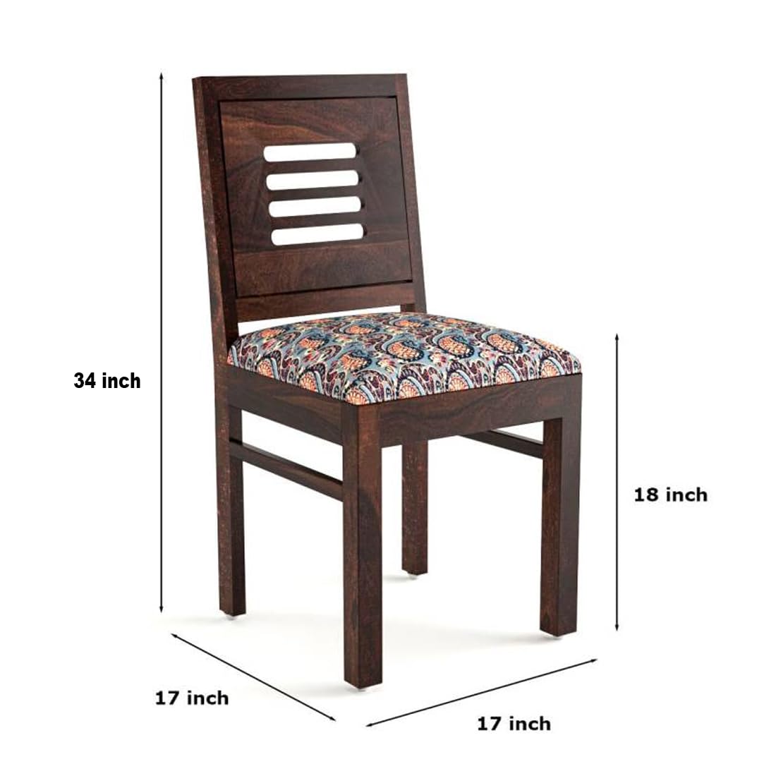 urniture Sheesham Wood Dining Table (57x35 Inch) with 6 Chairs | Wooden Dining Table with Chair | Dining Room Furniture