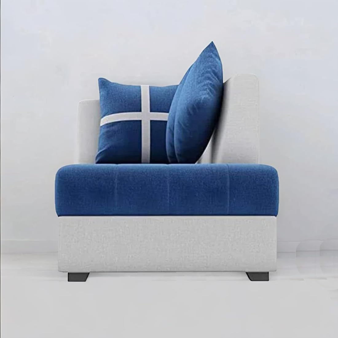 6-Seater L Shape Corner Sofa for Living Room | 6-Seater L Shape Sofa (Right Facing) with 6 Small Pillow | Sofa for Home & Office Furniture