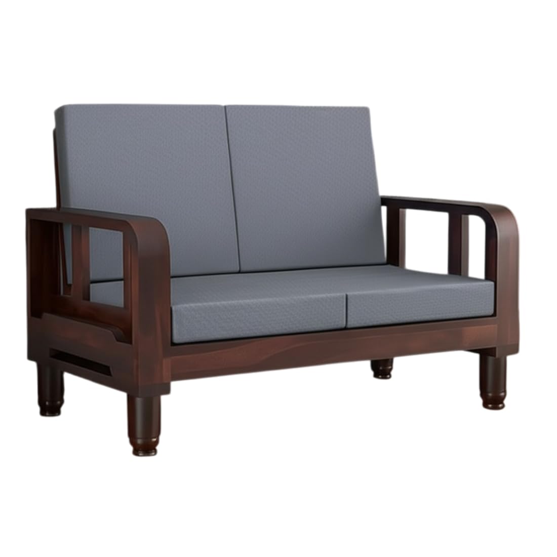 Solid Wood 2 Seater Wooden Sofa Set for Living Room Furniture | Sofa for Home & Office | 2 Seater Sofa