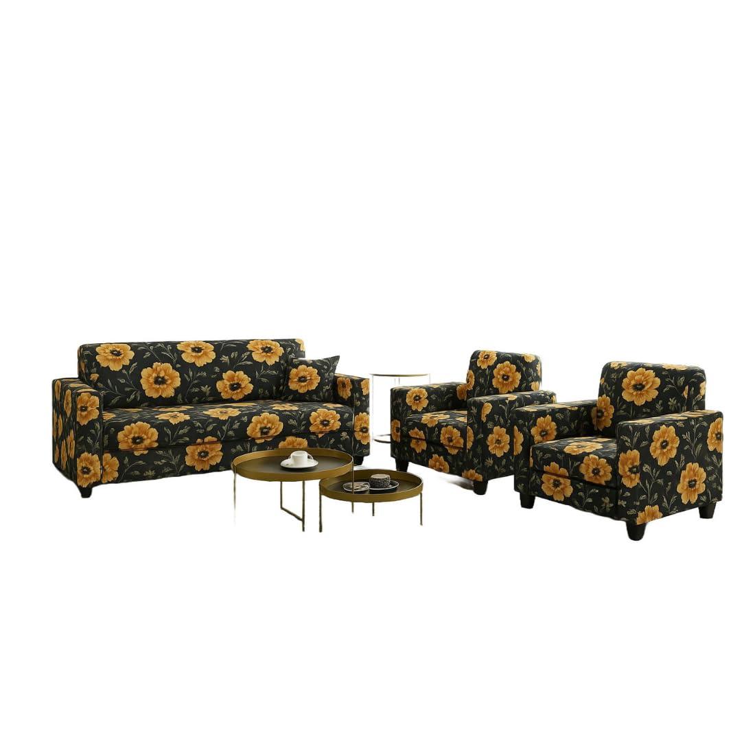5 Seater Fabric Sofa Set for Living Room Furniture | 3+1+1 Sofa Set for Home & Office