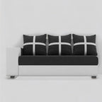 6 Seater L Shape Corner Sofa for Living Room | 6 Seater L Shape Sofa (Right Facing) with 6 Small Pillow | Sofa for Home & Office Furniture