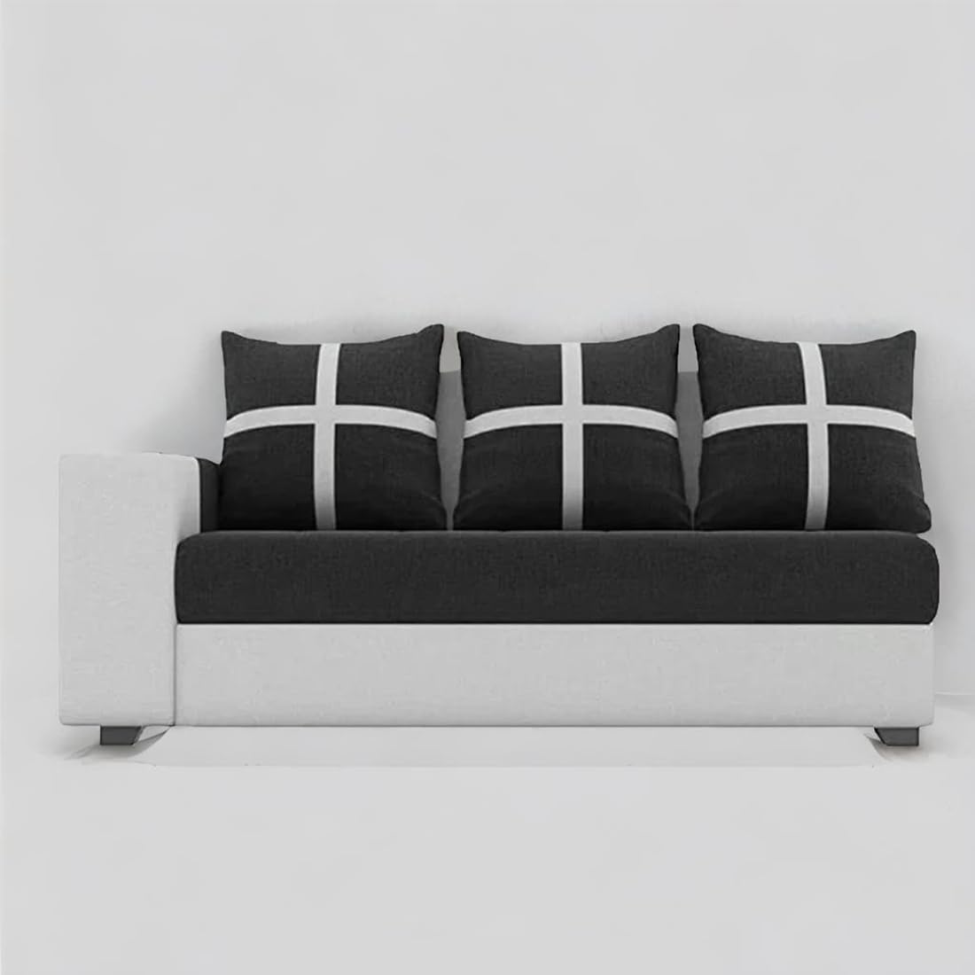 6 Seater L Shape Corner Sofa for Living Room | 6 Seater L Shape Sofa (Right Facing) with 6 Small Pillow | Sofa for Home & Office Furniture
