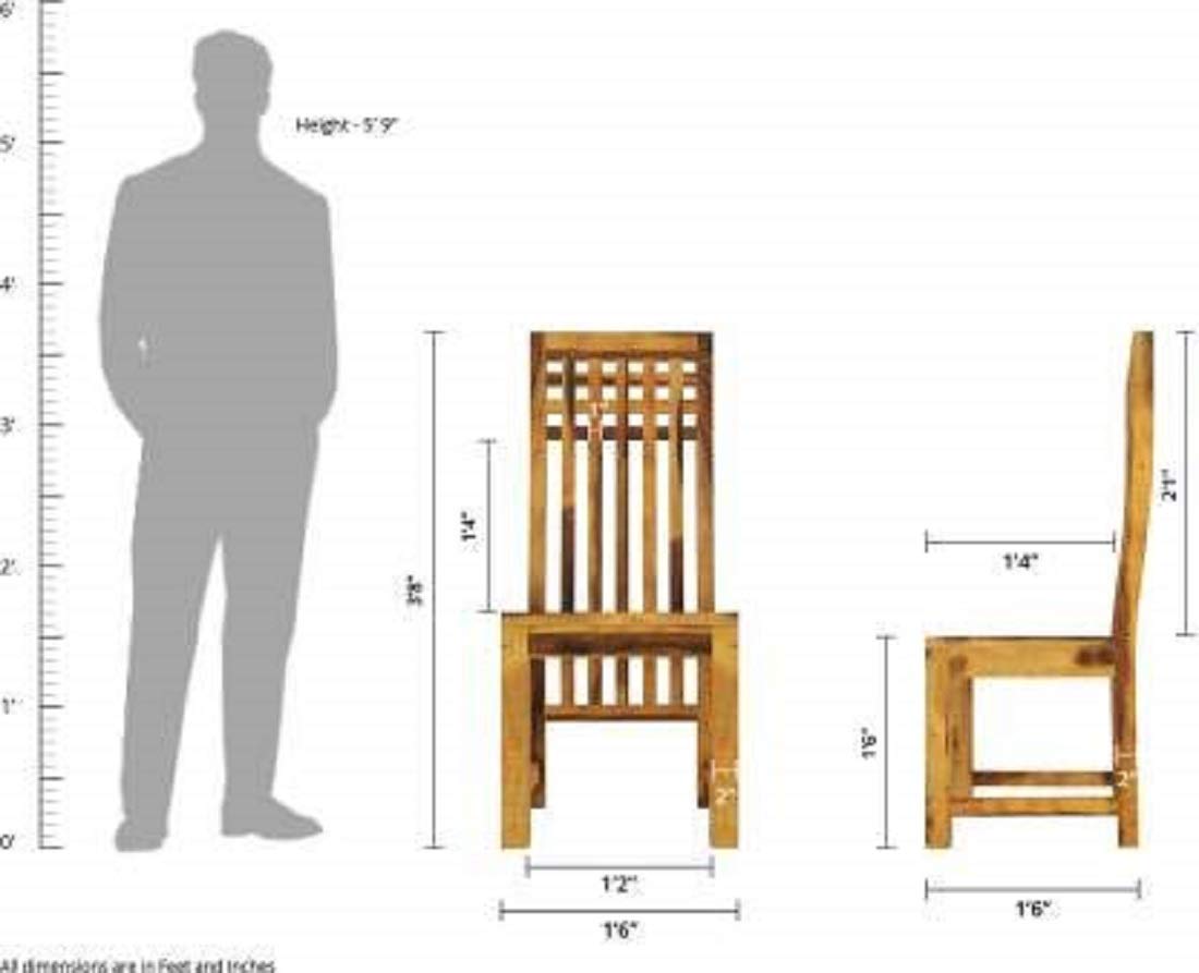 Sheesham Wood Square Dining Table with 4 Chairs | Dining Room Furniture 4 Seater Dining Set