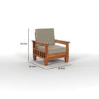 Solid Sheesham Wood Sofa Set , Living Room Furniture (3+1+1 with Center Table) 5 Seater