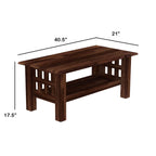KendalWood Furniture Rectangle Sheesham Wooden Coffee Table for Living Room | Wooden Center Table