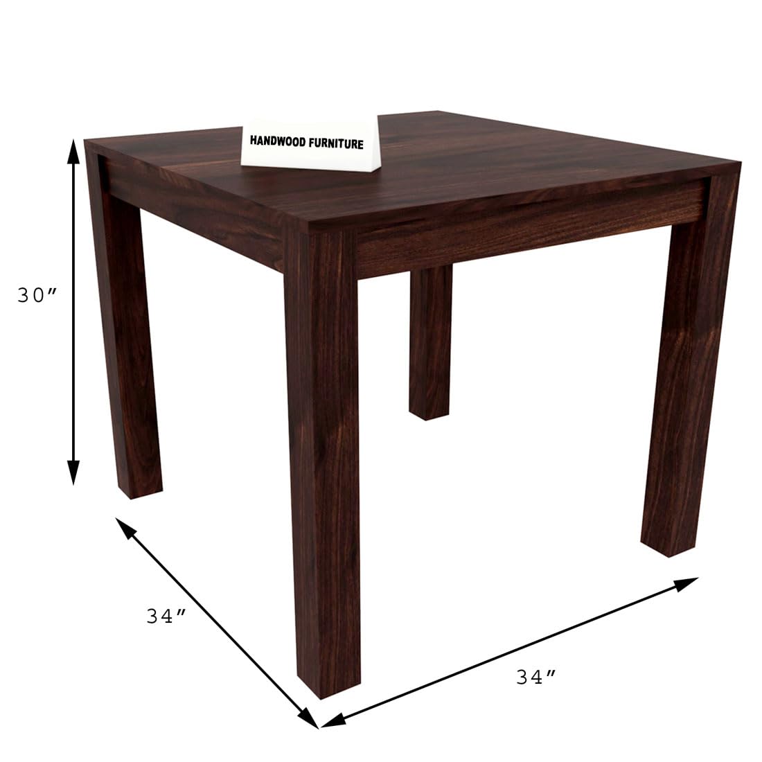 Premium Sheesham Wood Dining Table (34x34) with 4 Chairs | 4 Seater Dining Set | Wooden Dining Table with Chair | Dining Room Furniture