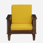 Solid Wood 1 Seater Wooden Sofa Set for Living Room Furniture | Sofa for Home & Office | 1 Seater Sofa
