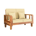 Solid Wood 2 Seater Wooden Sofa Set for Living Room Furniture | Sofa for Home & Office | 2 Seater Sofa