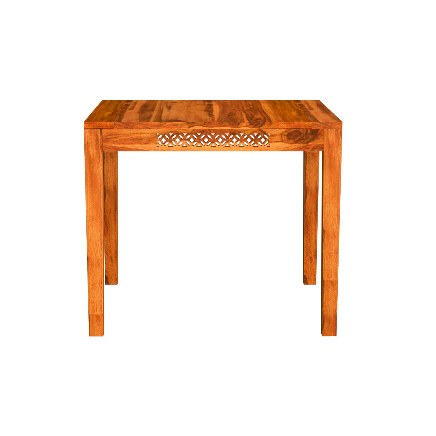 Premium Sheesham Wood Dining Table (34x34) with 2 Chairs | 2 Seater Dining Set | Wooden Dining Table with Chair | Dining Room Furniture