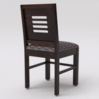 Modern Home Furniture | Solid Wood Dining Chair Set of 2 | Study Chair for Home & Office | Honey Finish with Printed Cushions