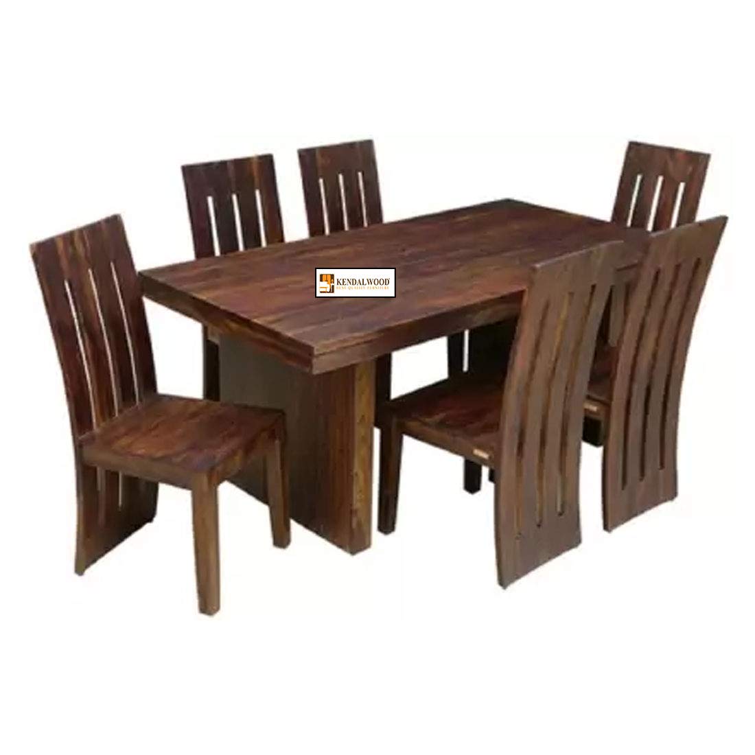 Sheesham Wood Dining Table with 6 Seater with 1 Bench|6 Seater Dining Set- Dining Room Furniture