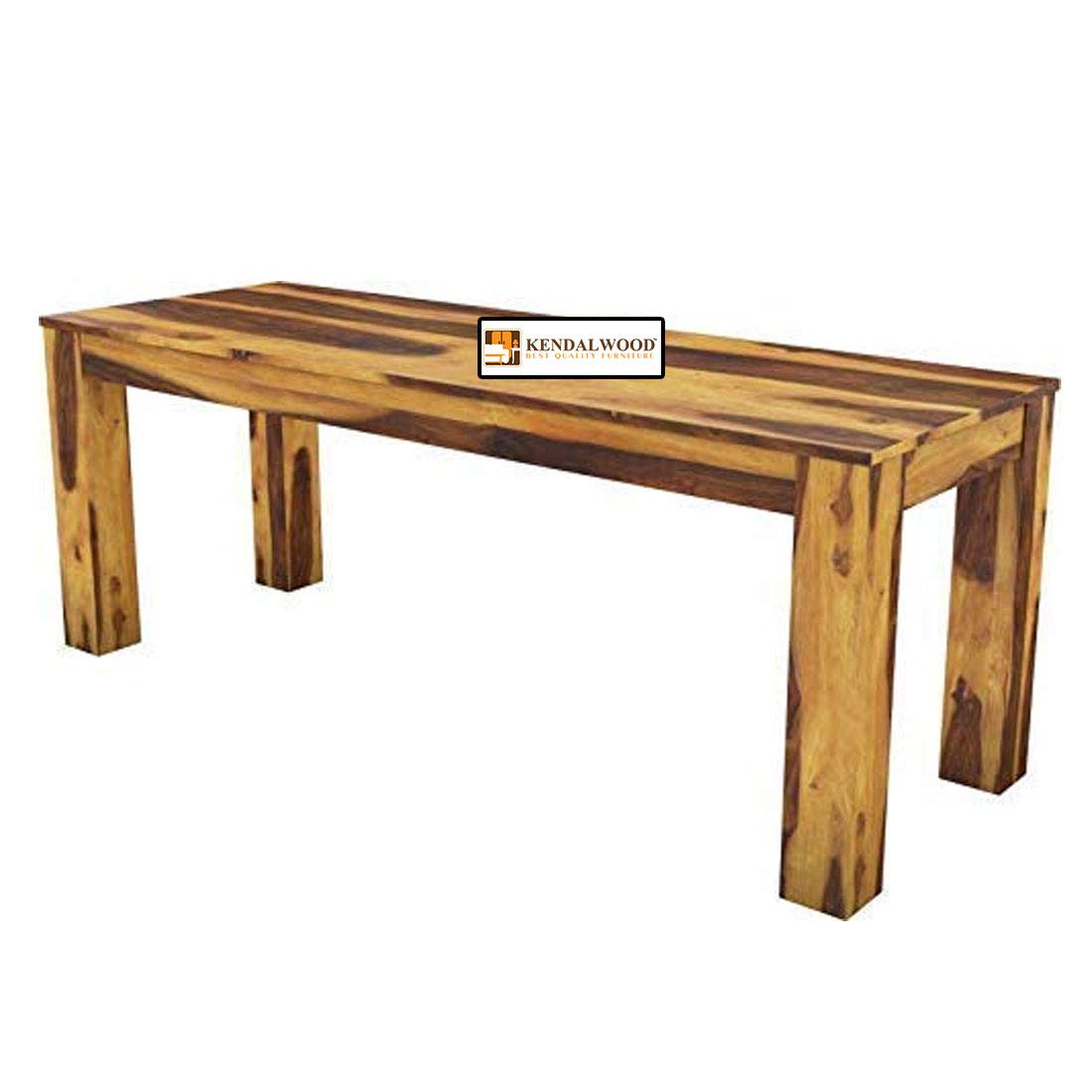 Sheesham Wood Dining Table(57x35) with 4 Poster Chairs, 1 Bench | 6 Seater Dining Set | Wooden Dining Table with Chair - Dining Room Furniture