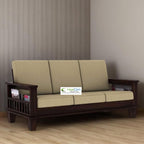 KendalWood Furniture Solid Sheesham Wood 3 Seater Sofa Set