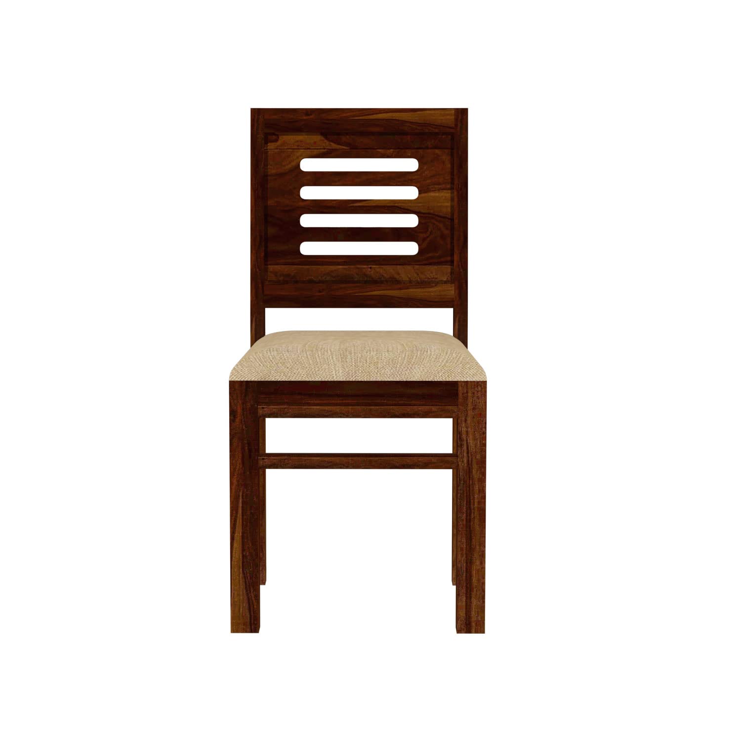 Sheesham Wood Dining Table with Chairs & Chusion | Dining Room Furniture 2 Seater Dining Set (Finish Color :- Warm Chestnut Finish with Cream Cushion)