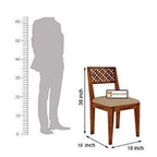 Sheesham Wood 4 Seater Dining Table with 4 Chairs and Cushion