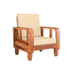 Solid Wood 5 Seater Wooden Sofa Set for Living Room Furniture | 3+1+1 Sofa Set with Center Table | Furniture for Home & Hotels