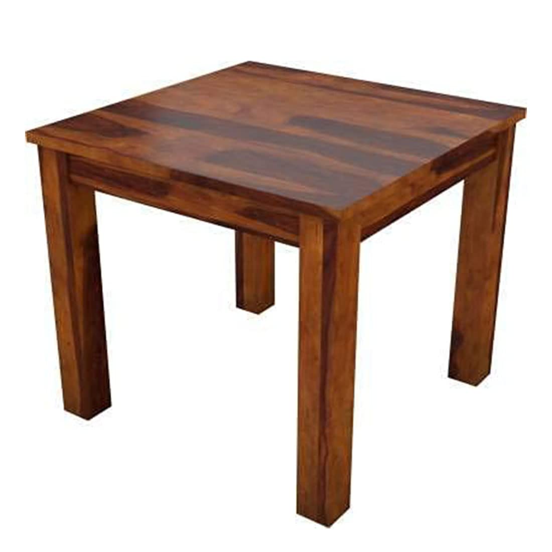 Furniture Sheesham Wood Natural Teak Finish 4 Seater Dining Table Set