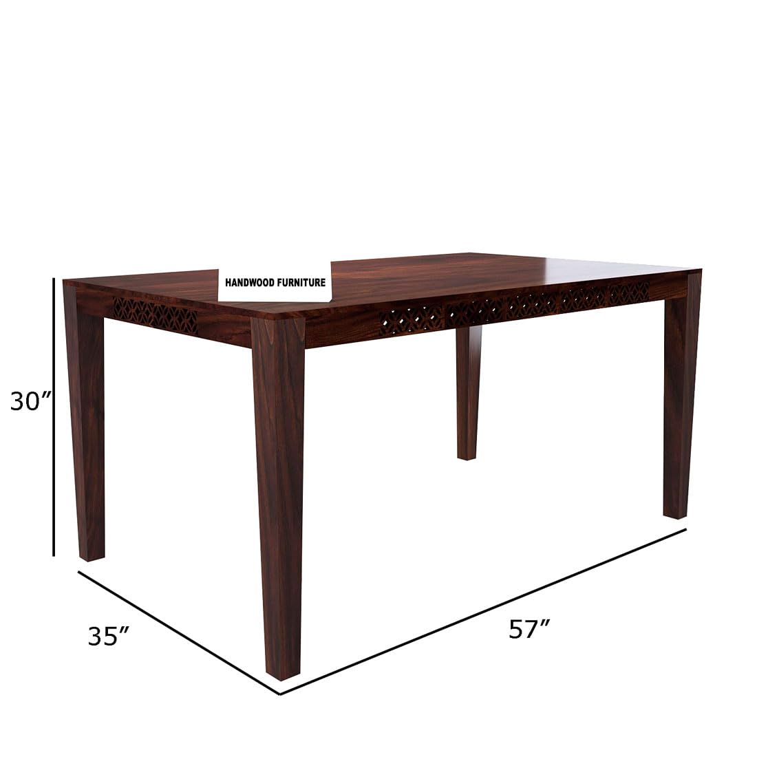 Sheesham Wood Dining Table(57x35) with 6 Chairs | 6 Seater Dining Set | Wooden Dining Table with Chair - Dining Room Furniture
