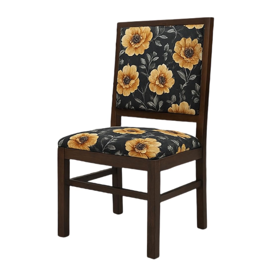 heesham Wood Dining Table (57x35) with 6 Chairs | 6 Seater Dining Set | Wooden Dining Table with Chair