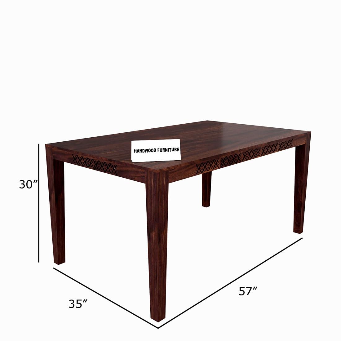 Sheesham Wood Dining Table(57x35) with 4 Chairs & 1 Bench | 6 Seater Dining Set | Wooden Dining Table with Chair - Dining Room Furniture