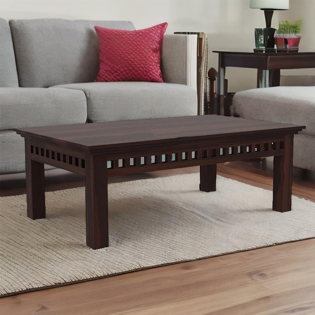 Premium Sheesham Wood Coffee Table for Living Room | Solid Wood Coffee Table, Center Table, Tea Table | Wooden Coffee Table | Best Furniture for Home