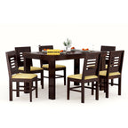 Sheesham Wood Dining Table(57x35) with 6 Chairs | 6 Seater Dining Set | Wooden Dining Table with Chair - Dining Room Furniture